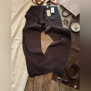 Straight Leg Women's Pants in Dark Brown